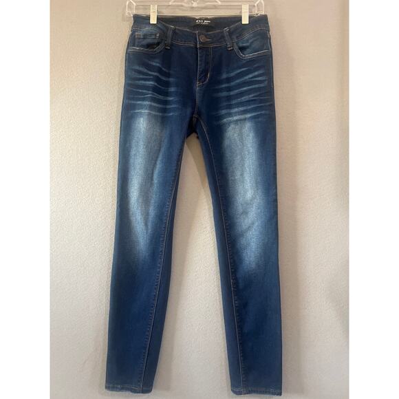 Wax Jean Juniors Size 7 Dark Wash Skinny Denim Casual Stretch - Picture 1 of 5